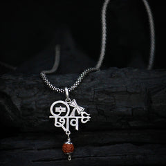 Shiv Pendent with Oxidised Chain