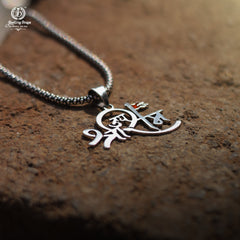 Jay Shree Ram  Pendant With Oxidised Silver Chain