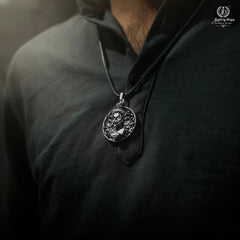 Hanuman Ji Pendant with Oxidised Silver Chain