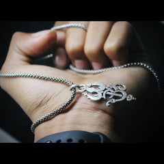 Trishul Pendant with Oxidised Chain