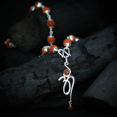 New Om Pendant with Orignal Rudraksha Mala