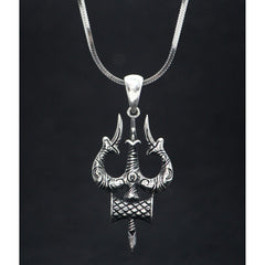 Trishul Pendant with Silver Chain