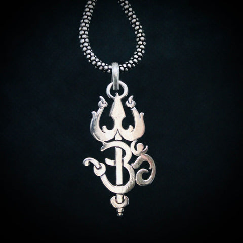 Trishul Pendant with Oxidised Chain